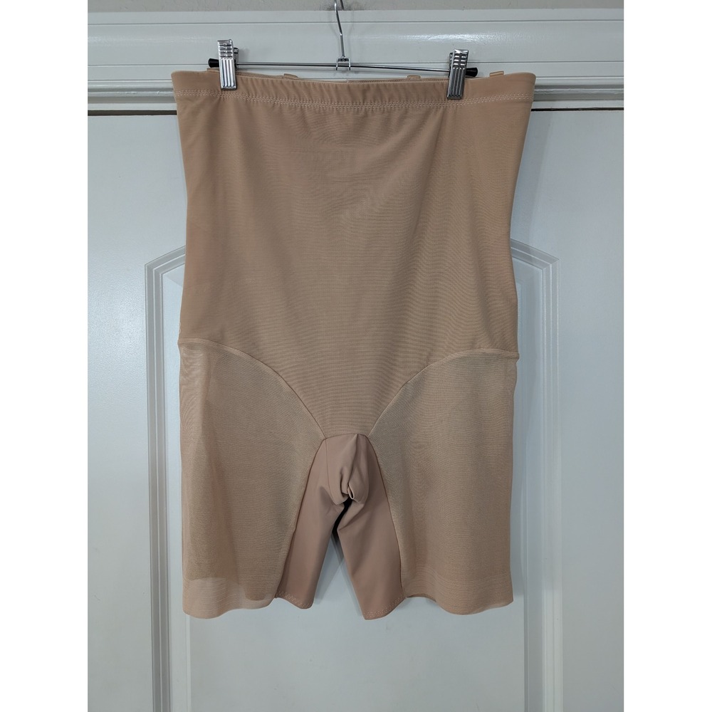 Honeylove Shapewear High‎ Waist Thigh Shaper Shorts Beige 2X Control Panties